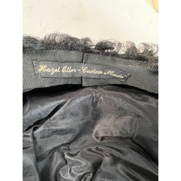 Vintage Hazel Eller Custom Black Persian Lamb Beret Hat - Picture 9 of 16